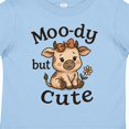 thumbnail image 4 of Inktastic Cute Moody Cow with Bow and Flower Boys or Girls Toddler T-Shirt, 4 of 5