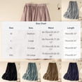 thumbnail image 3 of ClodeEU Women's Linen Blend Elastic Waist A Line Midi Skirt , Solid Color Casual Loose Cozy Skirt Navy,Womens Plus XXL, 3 of 4