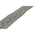 thumbnail image 4 of IBA Indianbeautifulart Silver Dori & Zari With Yellow & Green Thread Dupion&nbsp;Trimming&nbsp;for Sewing DIY Craft by 3 Yard Border Lace Tape&nbsp;Trim, 1 Inch Wide, 4 of 7