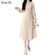 thumbnail image 2 of Laklulu Vestido corto elegante de manga larga para mujer, vestido de cóctel, albaricoque, XL, 2 of 6