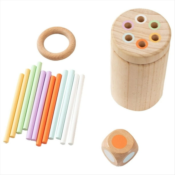 Kid Colorido de Madera Equilibrio Juguete Educativo Juego de Habilidades Motoras Finas Clasificación de Color Sensorial Juguetes para Niño