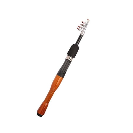 Mosiee Portable Carbon Fiber Lultralight Telescopic Fishing Rod with Handle Lightweight Spinnings 1.8M