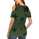 thumbnail image 4 of Camisas de Manga Corta para las Mujeres de Verano Sexy Frío Hombro Suéter Blusa Cuello en V Sólido, Ligero para Diario, 4 of 9