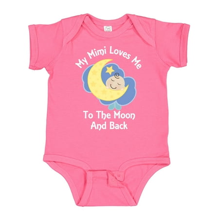

Inktastic My Mimi Loves Me to the Moon and Back Gift Baby Boy or Baby Girl Bodysuit