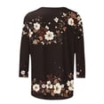 thumbnail image 5 of DeHolifer Womens Tops 3/4 Sleeve Crewneck Casual Printed Comfy Lightweight Summer Tee Tops Multicolor M, 5 of 5