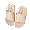 thumbnail image 1 of Mialoley Kid Boy Girl Summer Sandals, Solid Color PVC Flat Bottom Anti-Slip Open Toe Shoes with Adjustable Buckle, 1 of 7