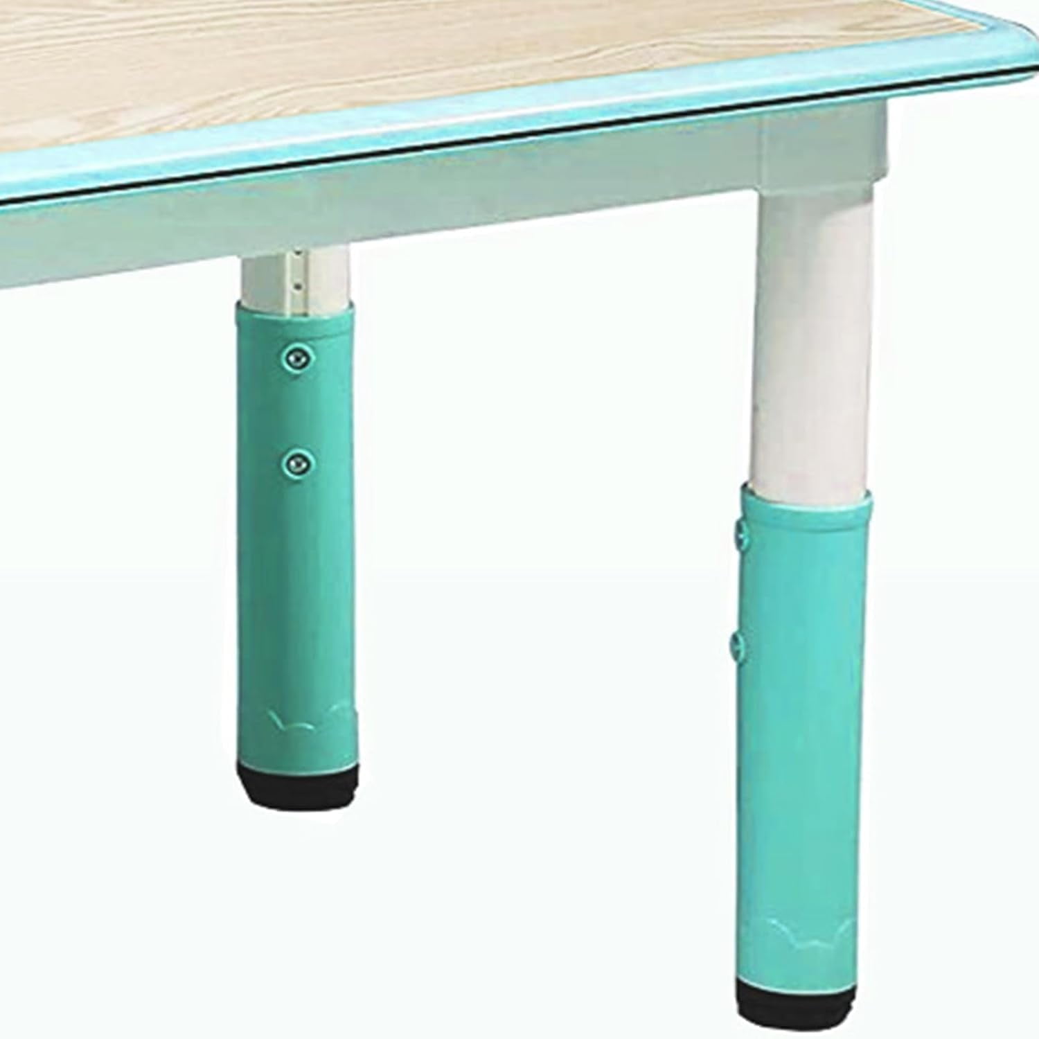 Height Adjustable Kids Table and 6 Chair Set - Multifunctional Desk with Ergonomically Designed Chairs, Supports Up to 300 lbs, Ideal for Ages 2-10 in Classrooms, Daycares, and Home Use
