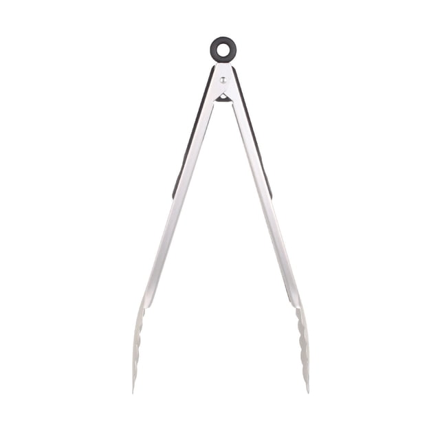 Fiudx Pinzas de Acero Inoxidable, Pinza de Cocina con Punta de Silicona Antiadherente, Herramienta para Barbacoa de Agarre Cómodo, Utensilio para Hornear de Fácil Almacenamiento, Uso Versátil En La C