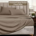 thumbnail image 3 of Superior Egyptian Cotton Deep Pocket 1500 TC Sheet Set, Full, Taupe, 3 of 10