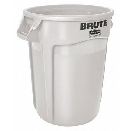 Rubbermaid Commercial Round Brute Container Plastic 10 gal White 2610WHI