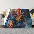 thumbnail image 1 of Fotbe Vibrant Rooster Painting Manta de Franela con Estampado, Manta Ultrasuave para Cama, Sofá, Auto, Hipoalergénica y Antibolitas-50"x40", 1 of 6