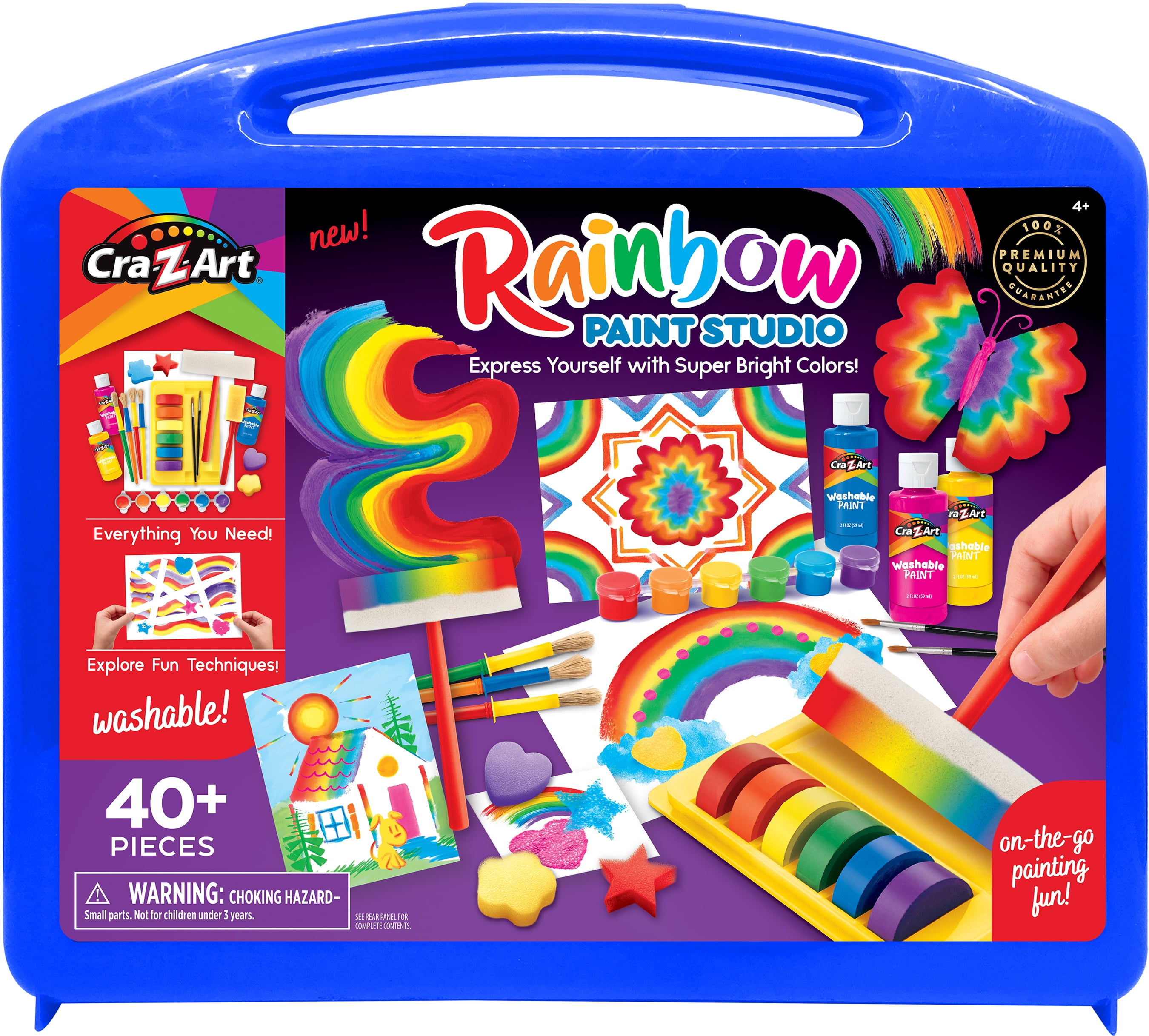 CraZArt New Rainbow Paint Studio with Carrying Case, Multicolor 40
