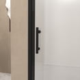 thumbnail image 3 of 32"W x 72" Pivot Shower Door,Half Frame Shower Door,1/4" Transparent Glass,Matte Black Aluminum Frame, 3 of 8