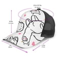 thumbnail image 2 of Lsque Alpacas and Hearts Printed Trucker Hat - Baseball Cap for Men Women - Breathable Mesh Side, Adjustable Fit - for Casual Wear, 2 of 7