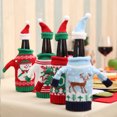 thumbnail image 3 of Juego de fundas de suéter feo de punto para botella de vino navideña, regalo de Navidad de Halloween y Acción de Gracias, 3 of 5