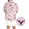 thumbnail image 5 of HAPPY BAY Men's Hawaiian Shirts Short Sleeve Button Down Shirt Mens 4th of July Casual Patriotic Shirts Holiday Beach Summer Party Shirts for Men Funny XXL Patriotic Flag, Red Dad, 5 of 6