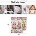 thumbnail image 5 of Spring Gnomes Cloth Napkins, Vintage Botanical Blossom Rose Leaves Washable and Reusable Dinner Napkins Set of 6, Table Napkin for Kitchen Party Birthday Wedding Hotel Housewarming 20"x20", 5 of 9