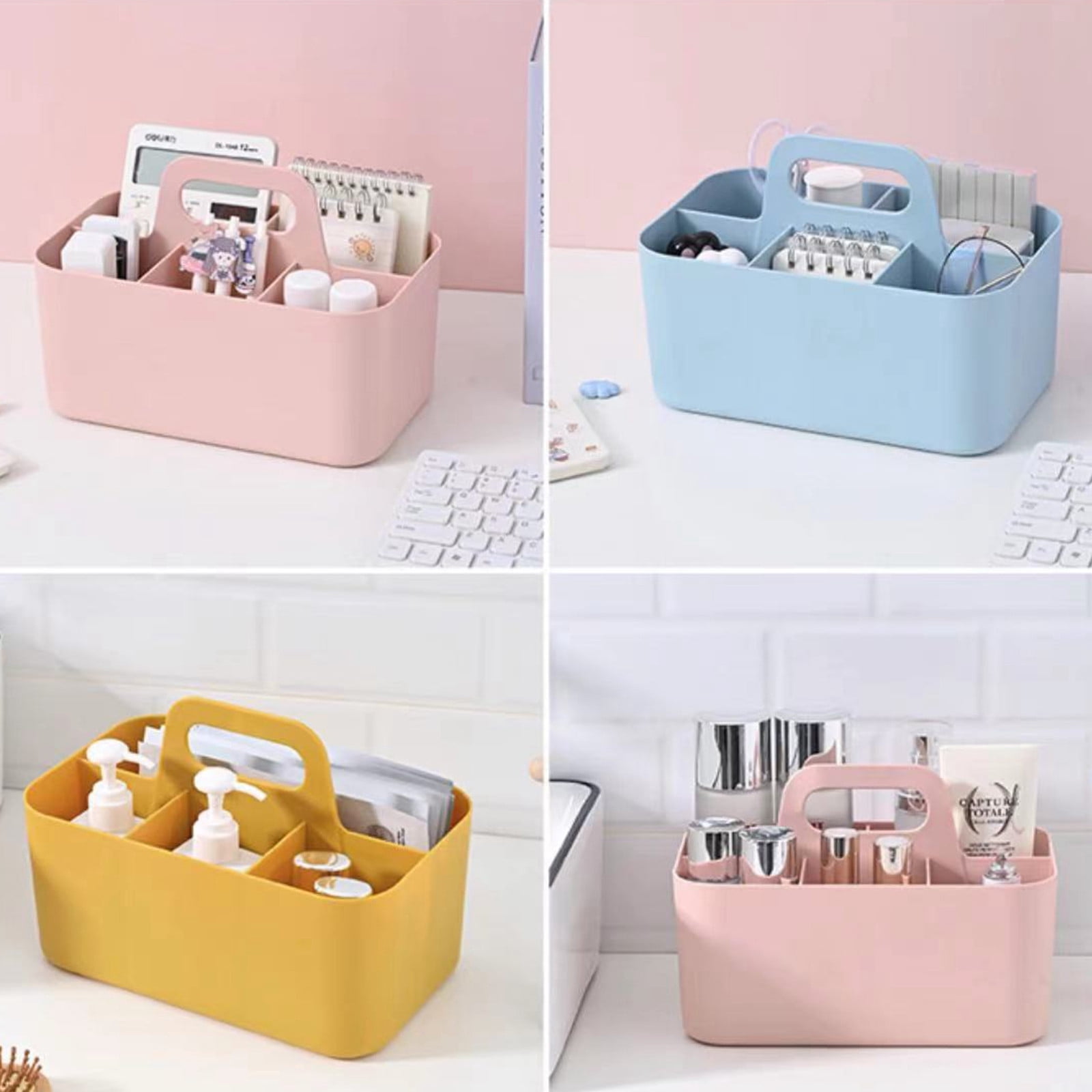 Home Textile Storage Multifunctional Stackable Organizer with Handles for Cleaning Craft Handbag Table Art and Storage Room Makeup Rectangular