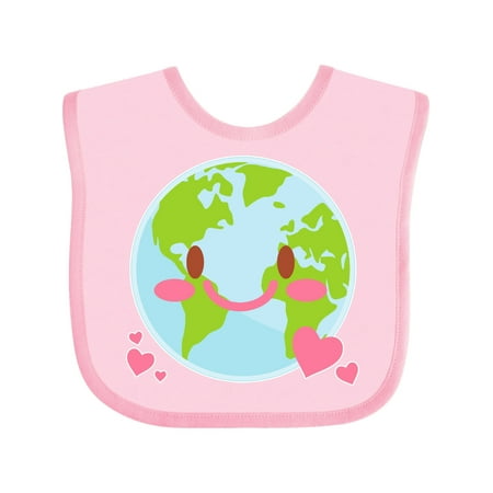 

Inktastic Happy Earth Day with hearts Gift Baby Boy or Baby Girl Bib