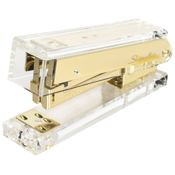 Swingline Compact Acrylic Stapler 20 Sheets Half Strip ClearGold - Compact