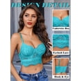 thumbnail image 2 of Avidlove Sexy Lace Bralette Bra for Women Lingerie V Neck Strap Bustier Tank Tops Lace Cami Crop Tops, 2 of 6