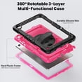 thumbnail image 3 of Funda para Samsung Galaxy Tab A11 Plus de 11 pulgadas (2025) y A9 Plus de 11 pulgadas (2023), resistente, a prueba de golpes, con soporte giratorio de 360° y correa de mano/bandolera., 3 of 9