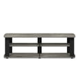 thumbnail image 6 of Furinno Turn-N-Tube Toolless Assembly Grey TV Stand for TV up to 50 Inch, 3-Tier Entertainment Center, Open Back TV Console with Cable Management, for Living Room, Bedroom, Grey Oak, 6 of 6