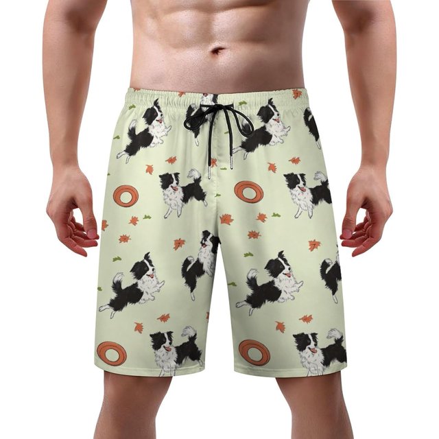 NICKSUN Men's Swim Trunks, Cute Print Quick Dry Summer Board Beach Shorts with Mesh Lining and Pockets