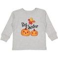 thumbnail image 3 of Inktastic Big Sister Pumpkins with Fall Leaves Girls Long Sleeve Toddler T-Shirt, 3 of 5