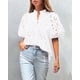 thumbnail image 5 of Camisa de Mujer PRETTYGARDEN Cuello en V con Encaje Calado Blanca XXL, 5 of 8