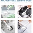 thumbnail image 6 of Dish Brush with Handle, 2 Pack Stiff Bristles Dish Scrubber with Built-in Scraper Dish Scrub Brushes for Cleaning Dishes, Pots and Pans, Kitchen Sink, Grey, 6 of 7