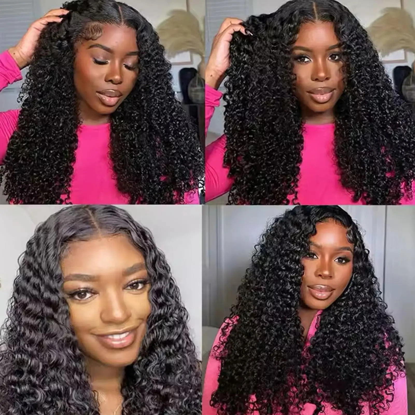 Curly 13x4 Hd Lace Front Human Hair Wig 250 Density Deep Wave for Women