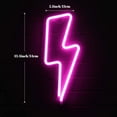 thumbnail image 5 of TECHSHARE Lightning Bolt Neon Signs, LED Lightning Neon Sign for Bedroom(Pink), 5 of 7
