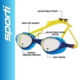thumbnail image 2 of Sporti HydroZoom Vapor Mirrored Goggle, Anti-fog UV, Shatter-resistant, Medium Profile, 2 of 10