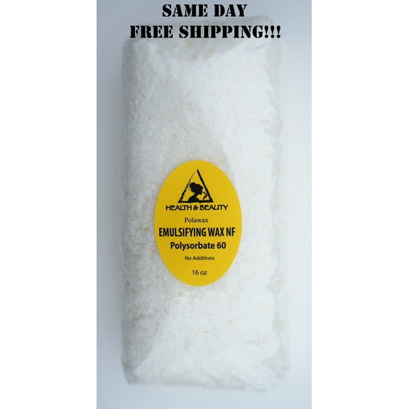 EMULSIFYING WAX NF POLYSORBATE 60 PURE POLAWAX 16 OZ, 1 LB