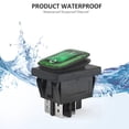 thumbnail image 3 of DIYhz 2 uds AC 16A/250V 20A/125V 2 posiciones ON/Off interruptor basculante impermeable para barco con luz indicadora verde, 3 of 5