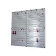 thumbnail image 2 of Wall Control Kitchen Pegboard Organizer Pots and Pans Pegboard Pack Storage and Organization Kit with Gray Pegboard and Red Accessories, 2 of 7