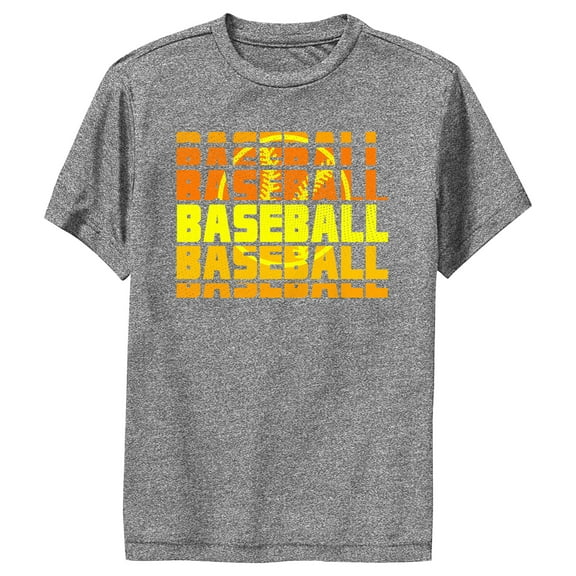 Boy's Lost Gods Baseball Repeat  Performance Graphic Tee Charcoal Heather Small
