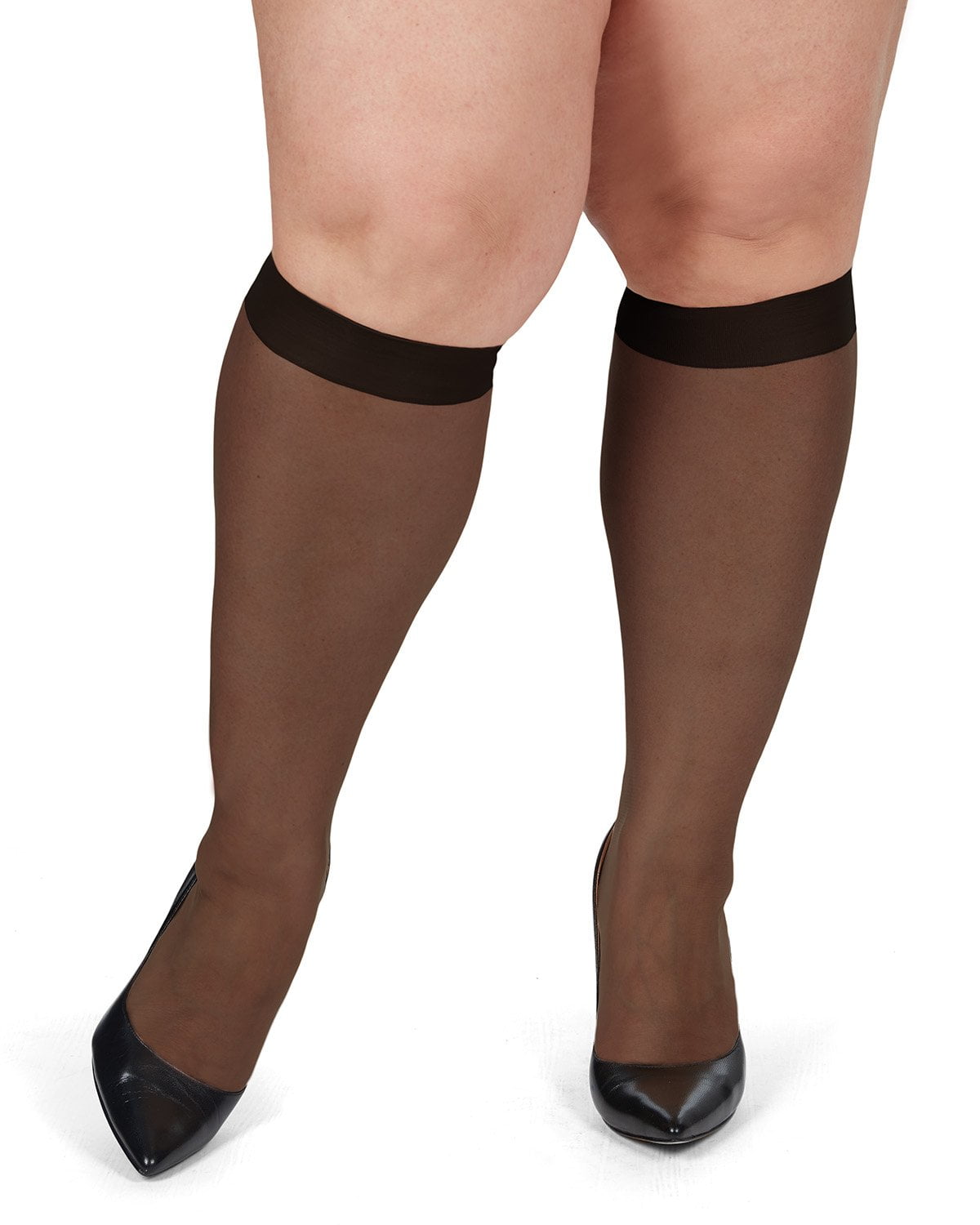 Black sheer knee high socks Clearance