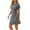 Gray Dress for women, variant on ATOYSOY Women's Short Sleeve Mini Loose Dress Pleated Cotton Lined Elegant Casual Relaxed Slim Retro Beach Sundress Trendy Round Neck Workout Dress for Girls Black