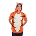 thumbnail image 2 of Disney Winnie the Pooh Men's Cosplay Short Sleeve Hooded T-Shirt Tigger Striped Orange, 2 of 6