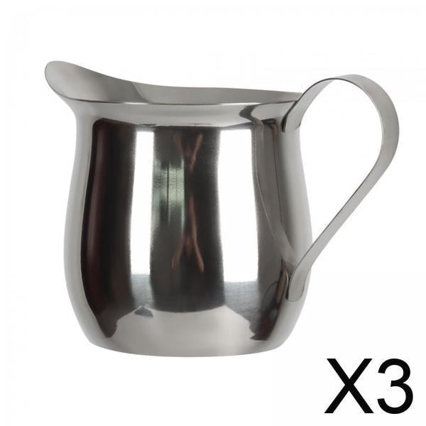 Jarra para espumar leche,Jarra para espumar leche Jarra para hacer espresso al ,Jarra de acero inoxidable para verter crema y café con leche,Taza de café con leche Jarra para espumar