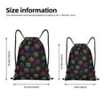 thumbnail image 2 of Daiia Rainbow Snowflake Pattern Drawstring Backpack, Gym Bag, Lightweight Backpack, Water-Resistant Bag Travel Sports Backpack, Fitness Bag, Yoga Bag-Small, 2 of 6