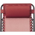 thumbnail image 6 of Outdoor Textilene Zero Gravity Folding Lounge Rocker with Pillow, Red, 6 of 7