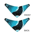 thumbnail image 3 of Rateoe Blue Full Moon Wolf Print Pet Scarf for Dogs and Cats – Stylish Reflective Design, Breathable & Durable Pet Bandana with Quick-Release Buckle-Small, 3 of 5