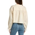 thumbnail image 2 of RE/DONE womens  Pirate Linen-Blend Top, m, White, 2 of 3