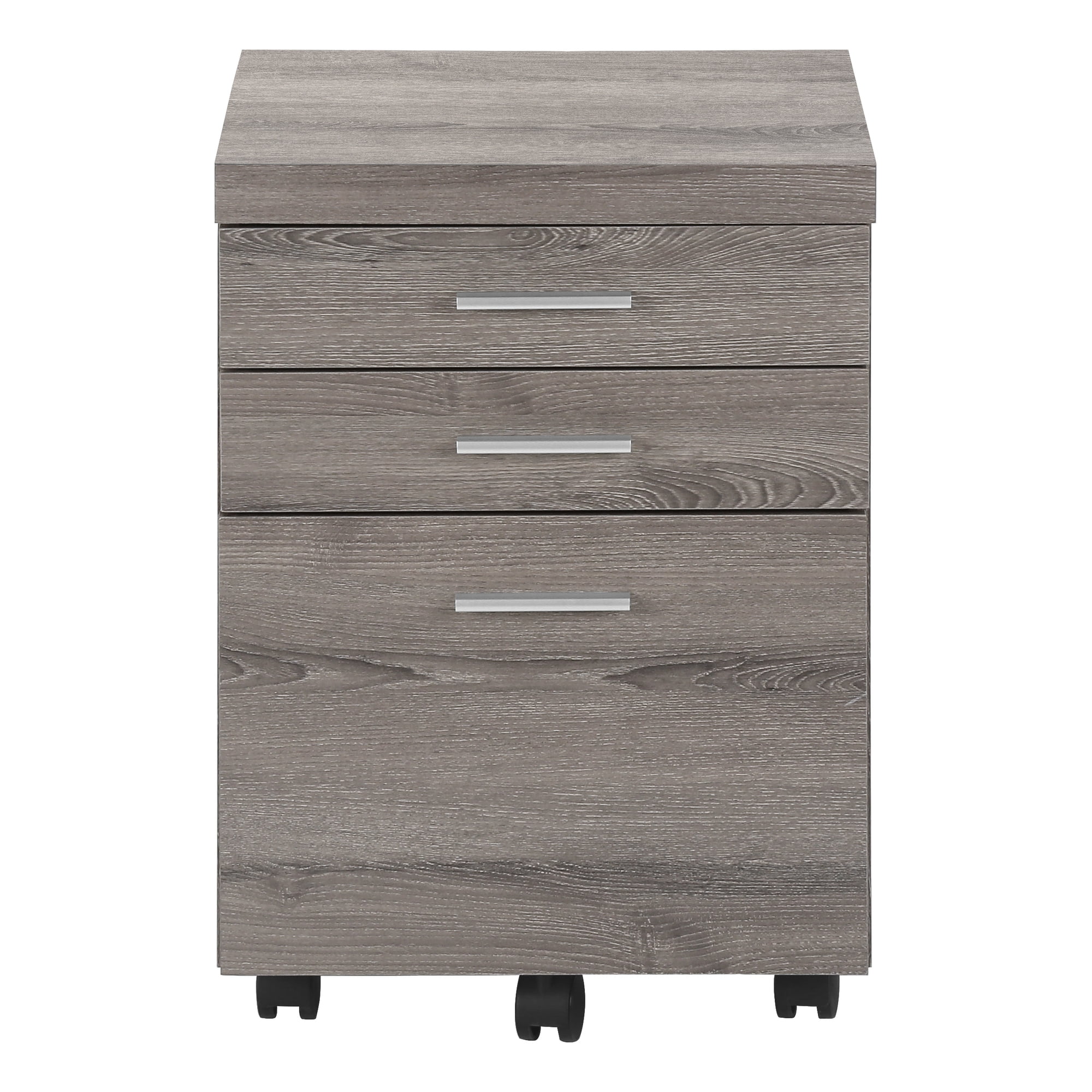 File Cabinet, Rolling Mobile, Storage Drawers, Printer Stand, Office, Work, Brown Laminate