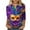 Top - A26 Multicolor, variant on Xdegoge Mardi Gras Outfit for Women Festive Parade Vibe Clothing Exuberant Carnival Printed Top Crewnceck 3/4 Sleeve Plus Size Tops