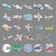 thumbnail image 3 of 50 Pcs Airplane Decals Waterproof Stickers for Water Bottles Laptop Car Hydro Flasks Phone Guitar Skateboard Kawaii Airplane Planner Vinyl Decals Aest, 3 of 5