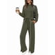 thumbnail image 1 of Conjuntos de Salón para Mujer, Conjuntos de 2 Piezas para Otoño, Pantalones Anchos, Conjuntos A Juego, Ropa de Mujer Verde L, 1 of 8